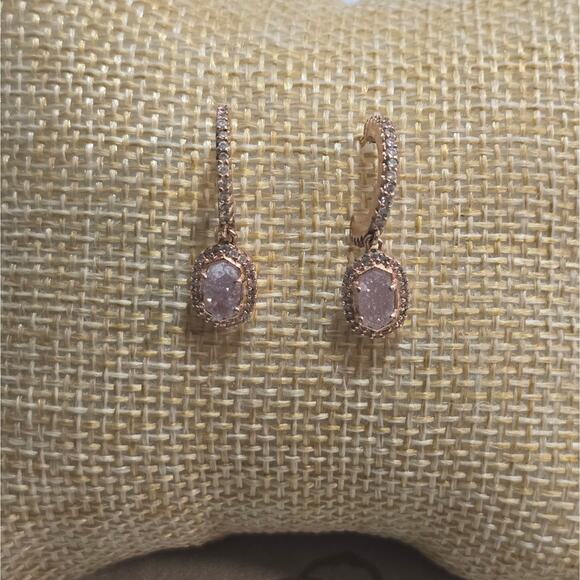 Kendra Scott Cale Hoop Rose Gold Earrings - Picture 2 of 5